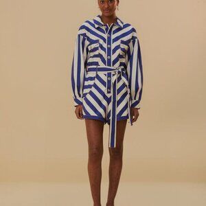 NEW FARM Rio Blue & White Stripes Romper